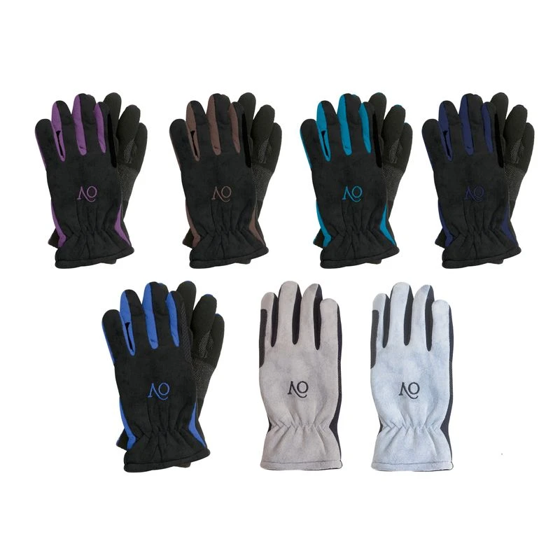 Ovation Polar Suede Fleece Glove - Black/Turquoise 1 Ovation Polar Suede Fleece Glove - Black/Turquoise