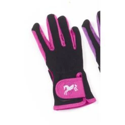Ovation Kids' Hearts & Horses Gloves - Pink/Black