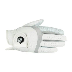 Finntack Norte Synthetic Leather Gloves - White/Grey