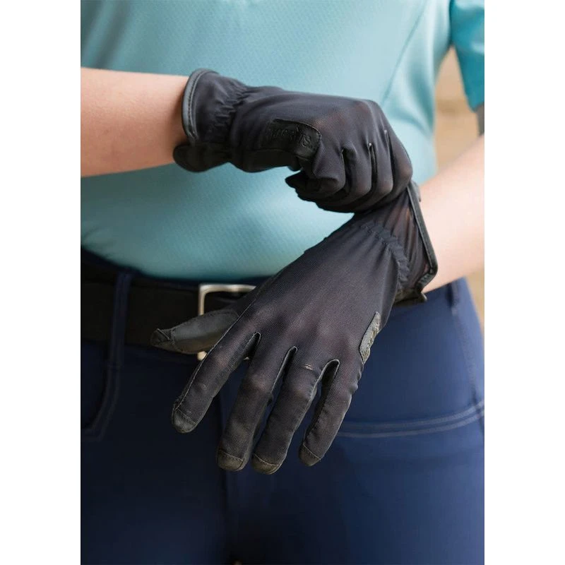 Kerrits Mesh Riding Gloves - Black 3 Kerrits Mesh Riding Gloves - Black - Image 3