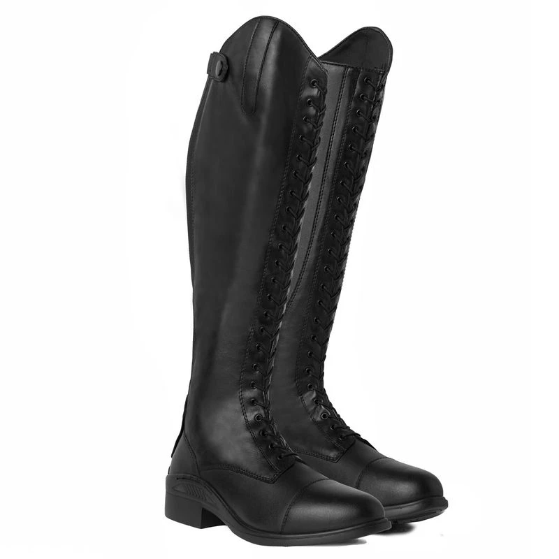 Horze Women's Lace Up Tall Riding Boots - Black 1 Horze Women's Lace Up Tall Riding Boots - Black
